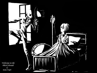 Black white drawing man woman - eddie campbell free wallpaper