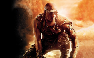 Sci fi man crouching hands - afrofuturism free wallpaper