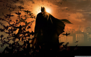 Batman city bats flying sunshine 2 - the city free wallpaper