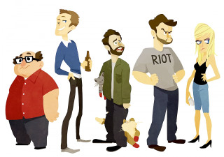 People beer cat group standing - their hand and a cat free wallpaper