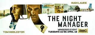 Night manager man gun woman - international typographic style free wallpaper