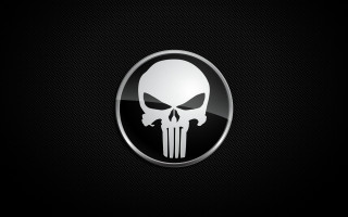 Black white skull silver circle - a white skull free wallpaper