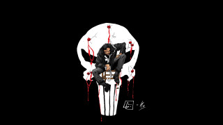 Man chair skull blood dripping - a skull free wallpaper