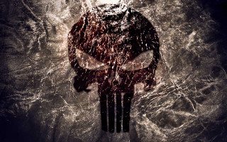 Skull wall water splashing face - sinister free wallpaper