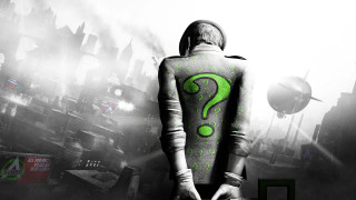 Man green question mark cityscape - verdadism free wallpaper