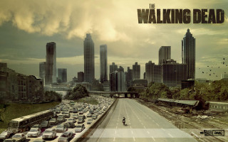 City cars man walking road - car free wallpaper