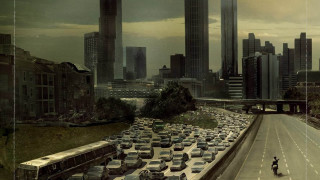 City traffic tall buildings person - the sidewalk free wallpaper