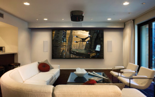 Living room painting couch chairs - cinema free wallpaper