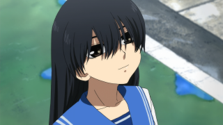 Anime girl long black hair 2 - the distance free wallpaper