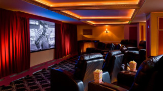 Movie theater large screen red - a large screen free wallpaper