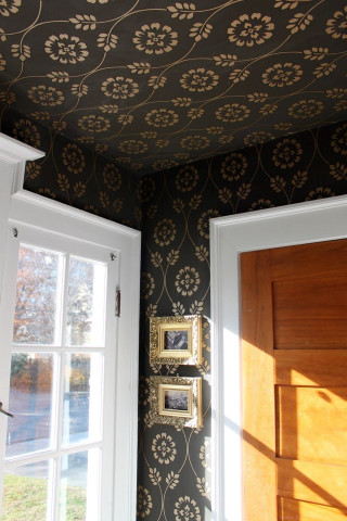 Flower vine wallpaper room door - a wooden door free wallpaper