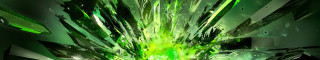 Green abstract painting black background - cedric seaut keos masons free wallpaper