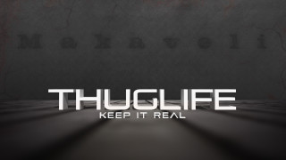 Thugife keep it real black - white letter free wallpaper