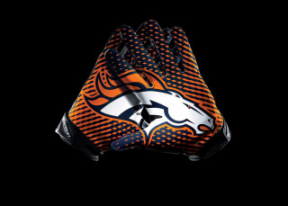Football glove denver logo black - a denver football logo free wallpaper
