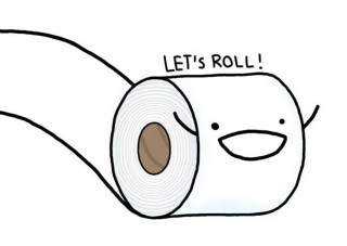 Toilet paper cartoon face lets - a cartoon free wallpaper