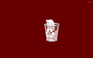 Ice cream cup straw red - a straw free wallpaper