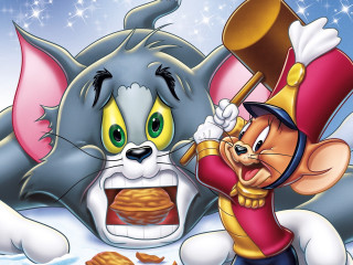 Cat mouse pancakes snow snowman - pop surrealism free wallpaper
