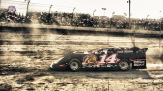 Dirt race car track crowd - the stand behind free wallpaper