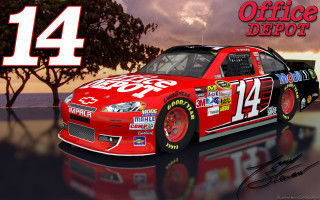 Red car number tree background - a number free wallpaper