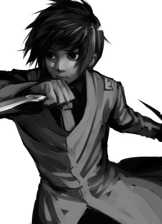 Person knife shirt haircut hand - his hand and a knife free wallpaper