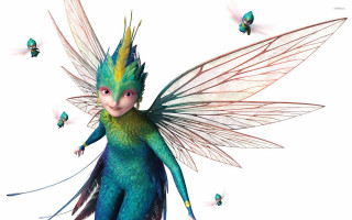 Green fairy blue wings green - blue wing free wallpaper