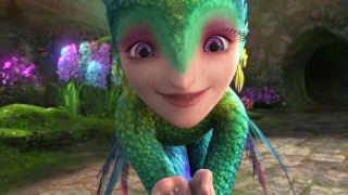 Cartoon character green purple hair - tail free wallpaper