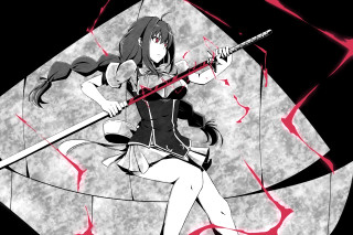 Woman sword black background red - a sword free wallpaper for desktop