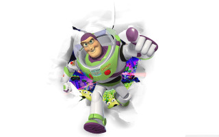Cartoon character breaking wall purple - his head free wallpaper for desktop