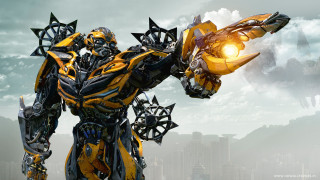 Robot holding light city background 2 - unreal engine 5 free wallpaper