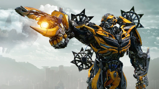 Robot holding light city background 3 - weta digital free wallpaper
