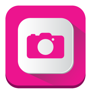 Pink white square camera shadow - photographic free wallpaper