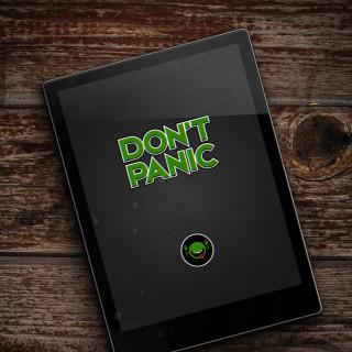Dont panic tablet coffee wooden - andries stock free wallpaper