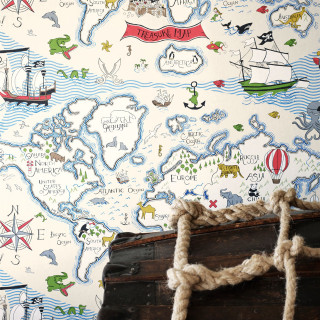 World map ships navigation ocean - maximalism free wallpaper