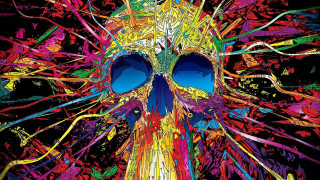 Colorful skull blue eyes paint - tristan eaton free wallpaper