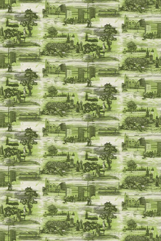 Green white wallpaper trees buildings - city background free wallpaper