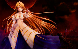 Woman white dress long hair 2 - egyptian art free wallpaper