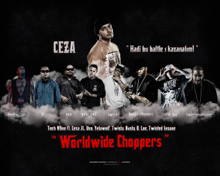 World wide chopperers men black - text free wallpaper