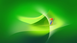 Green background number seven wave - a number seven free wallpaper