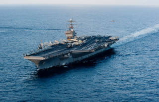 Navy ship ocean jet boat - overhead free wallpaper