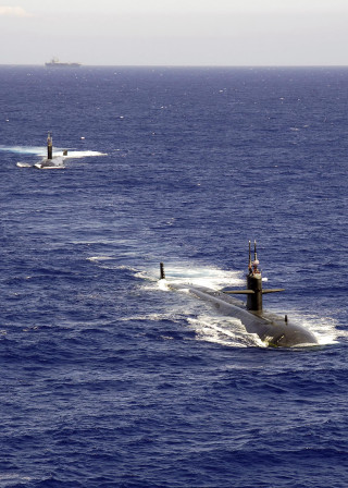 Submarine ocean ship background distance - the water free wallpaper