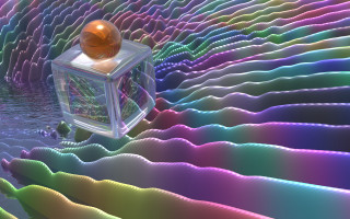 Colorful lantern ball box tabletop - c4d free wallpaper