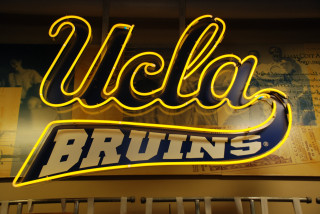 Neon sign viola bruins wall - side of a wall free wallpaper