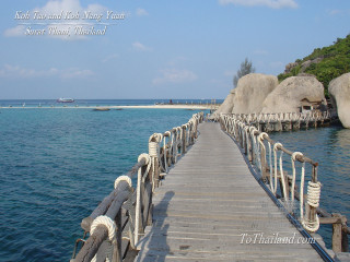 Pier ropes ocean rock formation - a pier free wallpaper