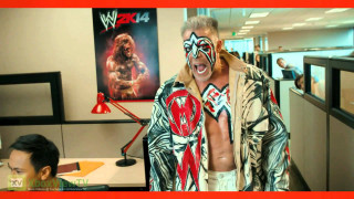 Wrestling mask office cubicle man - neoexpressionism free wallpaper