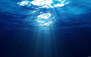 Blue ocean light boat water 2 - the water below free wallpaper