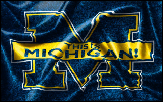 Michigan wolverine blanket logo back - back free wallpaper