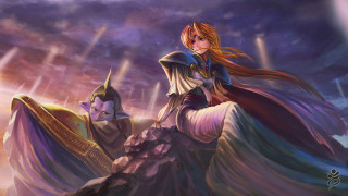 Woman purple horse armor sunset - epsylon point free wallpaper