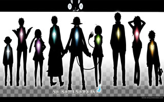 Group silhouettes light dog people - silhouette free wallpaper