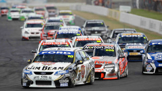 Cars race track sidelines spectators - the sideline free wallpaper