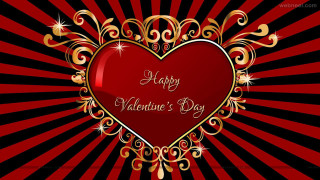 Heart valentine gold swirl flag - a red heart free wallpaper